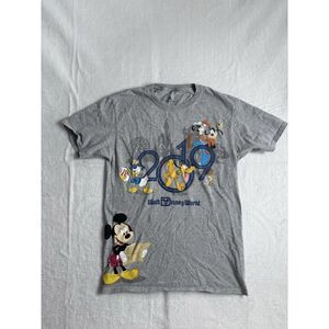 Disney Parks 2019‎ Walt Disney World Grey Short Sleeve Shirt Men's Small *